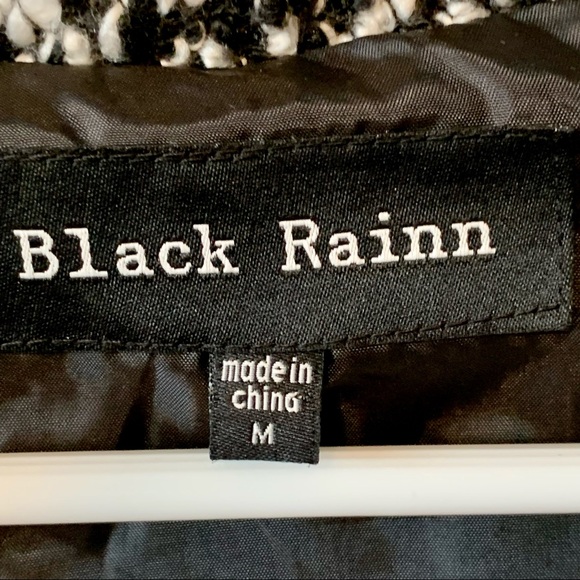 BLACK RAINN Cozy Tweed-Like Fuzzy Oversized Open Cardigan Coat—SZ. Medium - Picture 10 of 15